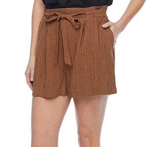 Worthington Womens High Rise Pull-On Short English Toffee Color